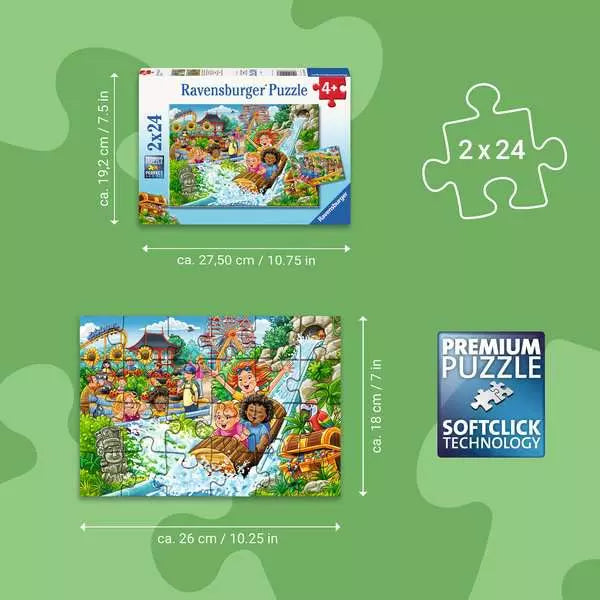 Amusement Park 2x24-piece Puzzles