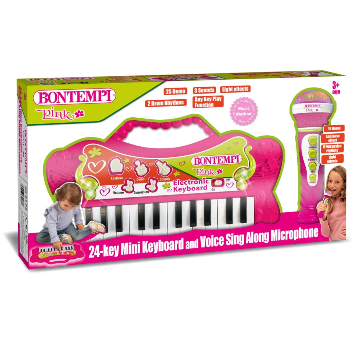 Bontempi 24-key electronic keyboard and microphone set