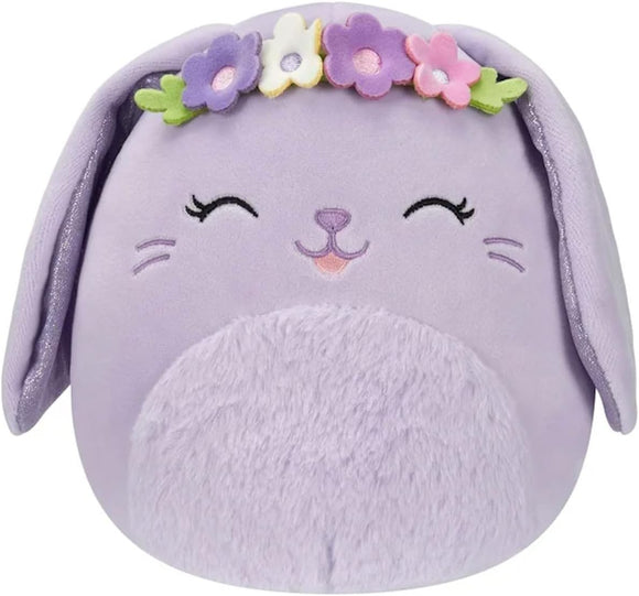 Squishmallows Bubbles Lavender Bunny with Flower Crown