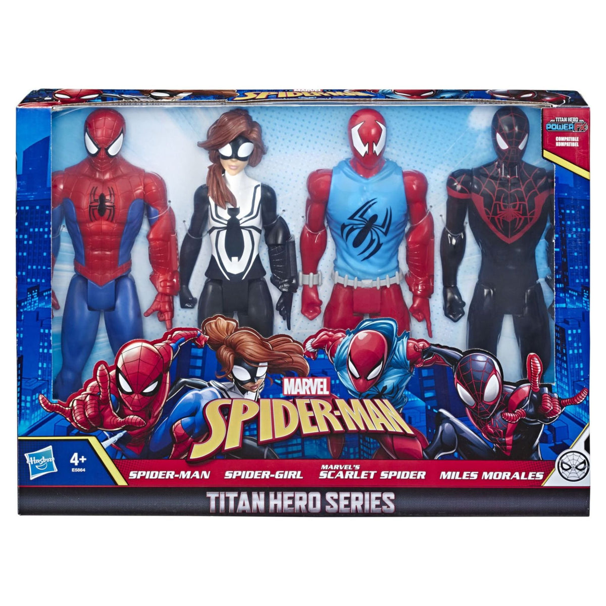 Marvel Spiderman Titan Hero Series Action Figures - Spider-Man 4 Pack