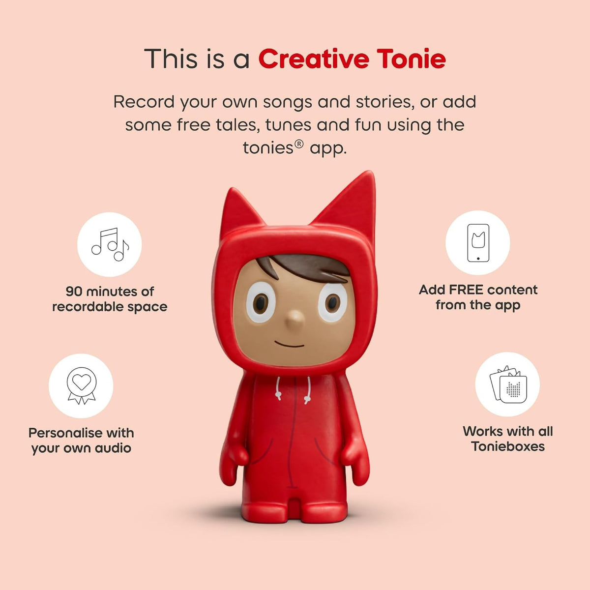 Toniebox 2 Starter Set with Creative Tonie - Cloud Pink