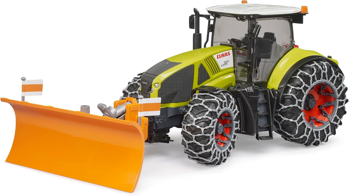 Bruder 3018 Claas Axion 950 with Snow Chains & Plow Blade