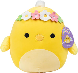 Squishmallows Triston Yellow Chick with flower Crown 7.5"
