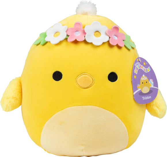 Squishmallows Triston Yellow Chick with flower Crown 7.5