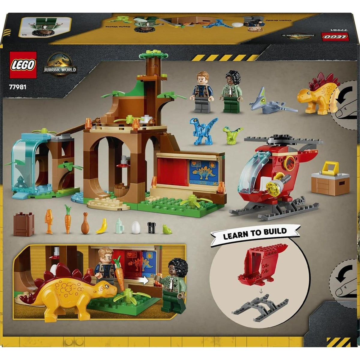 LEGO 77981 Jurassic World Velociraptor, Stegosaurus & Pteranodon Rescue