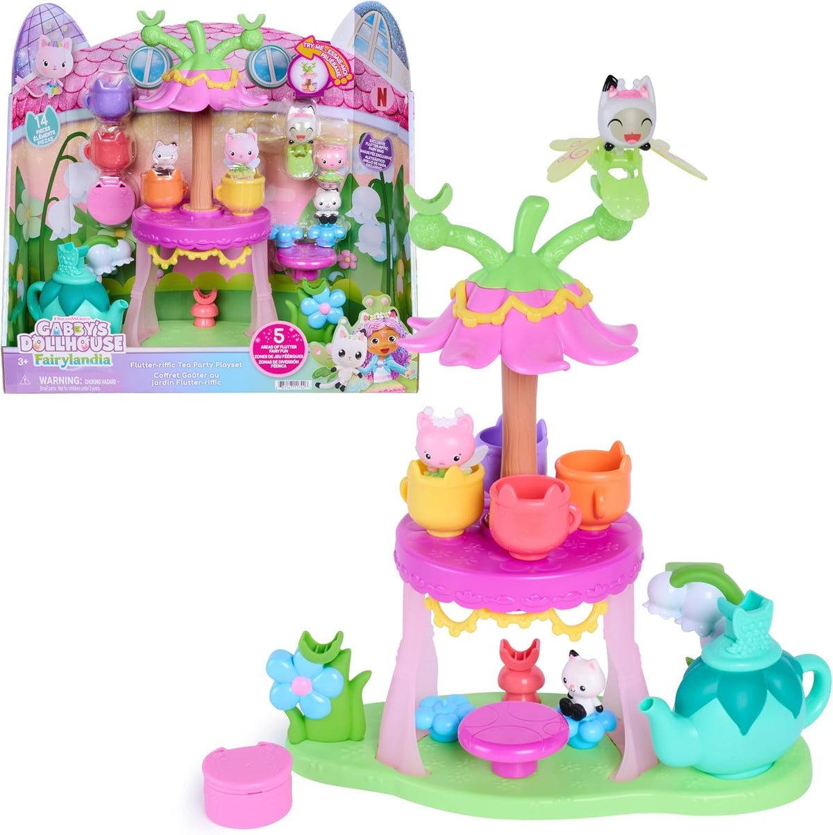 Gabby's Dollhouse: Fairylandia Flutter-rific Tea Party Playset