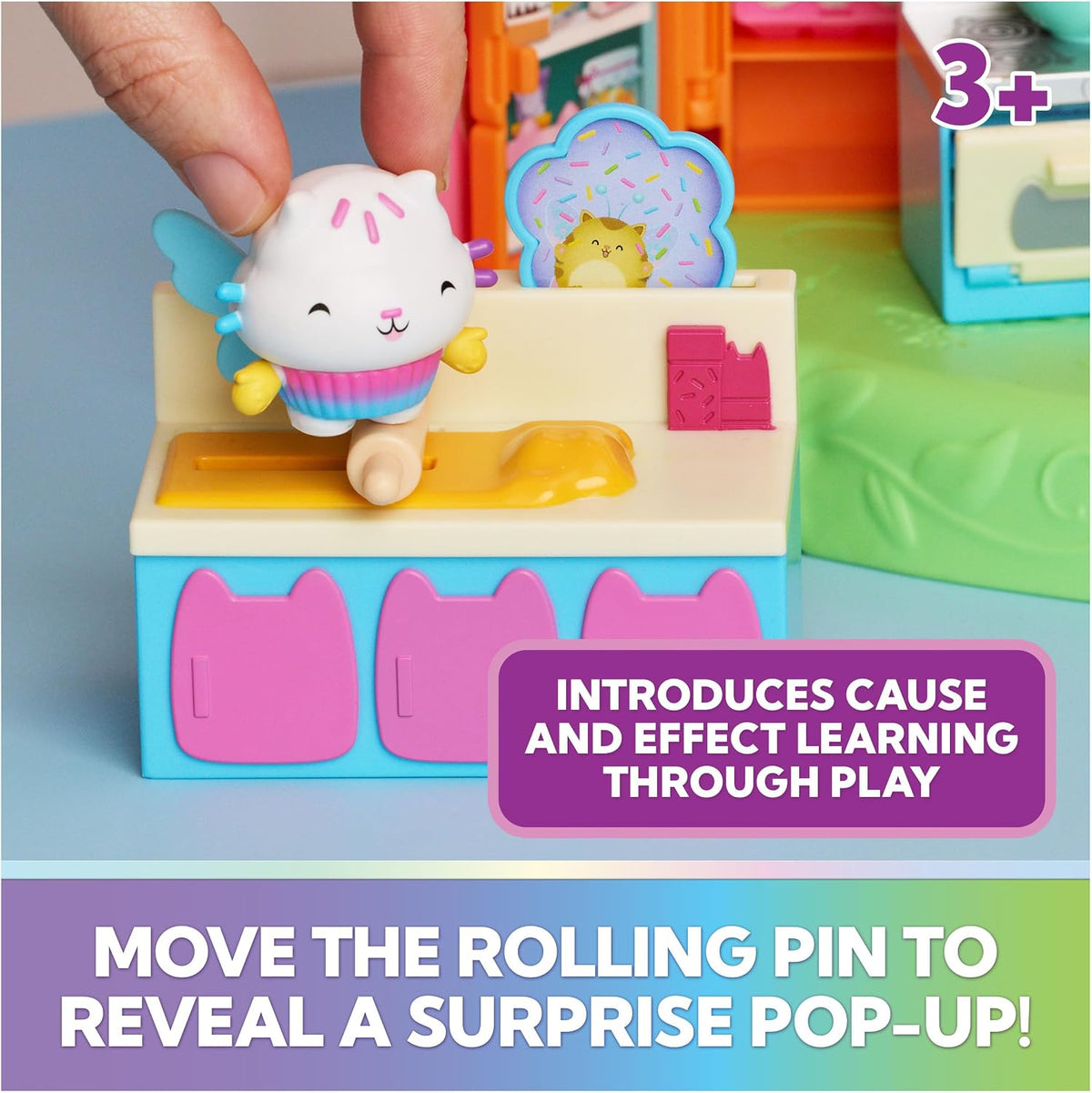 Gabby's Dollhouse: Fairylandia Cakey Cat's Fairy Kitchen Playset