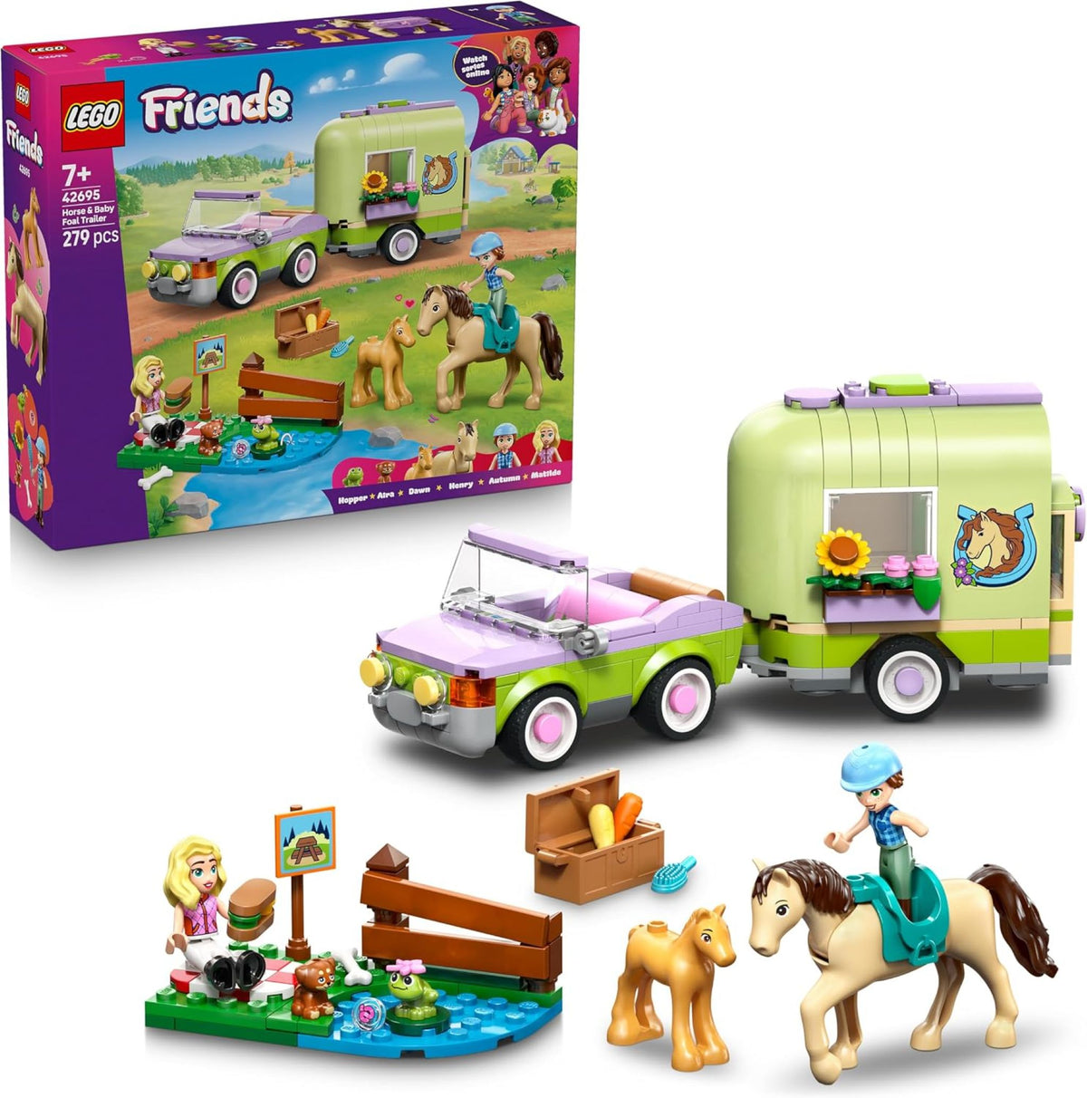 Lego 42695 Friends Horse & Baby Foal Trailer