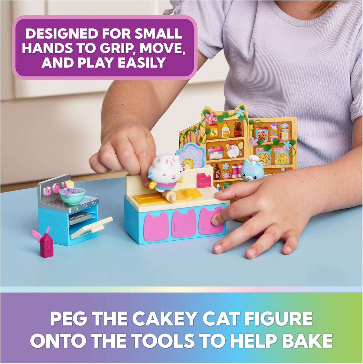 Gabby's Dollhouse: Fairylandia Cakey Cat's Fairy Kitchen Playset