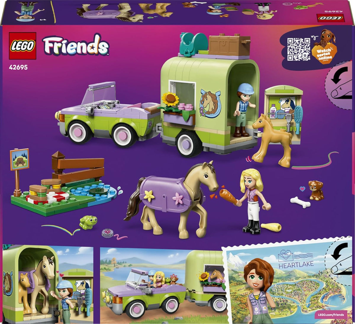 Lego 42695 Friends Horse & Baby Foal Trailer