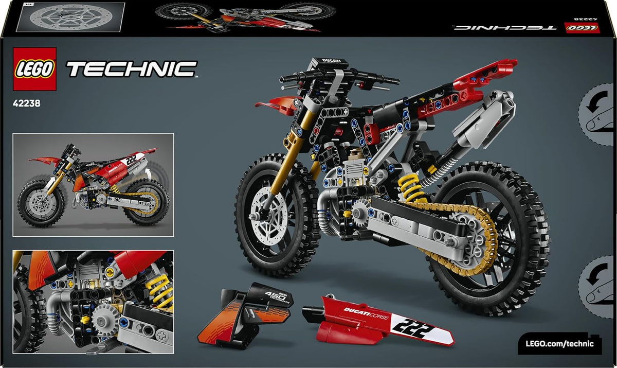 LEGO 42238 Technic Ducati Desmo450 MX Factory Motorcycle