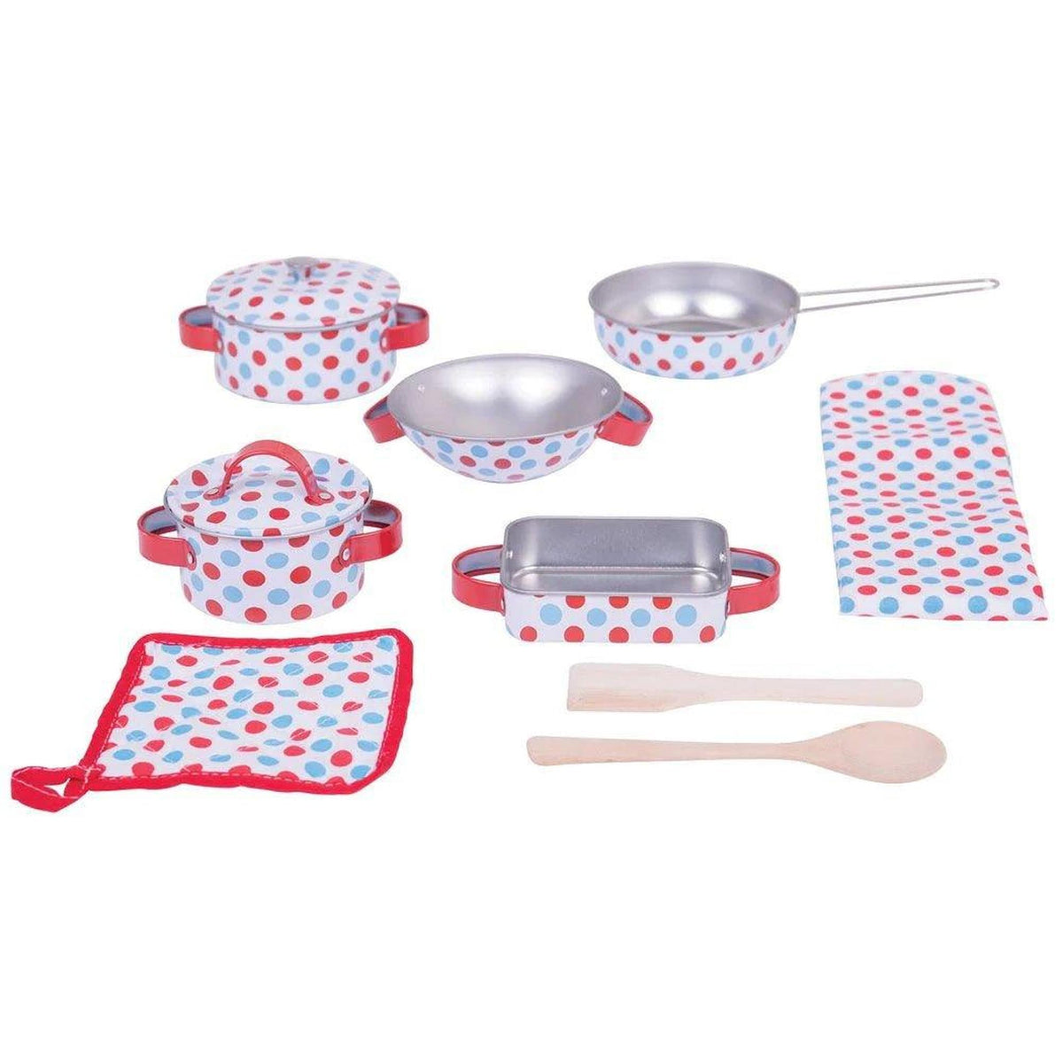 Bigjigs Spotted Kitchenware set