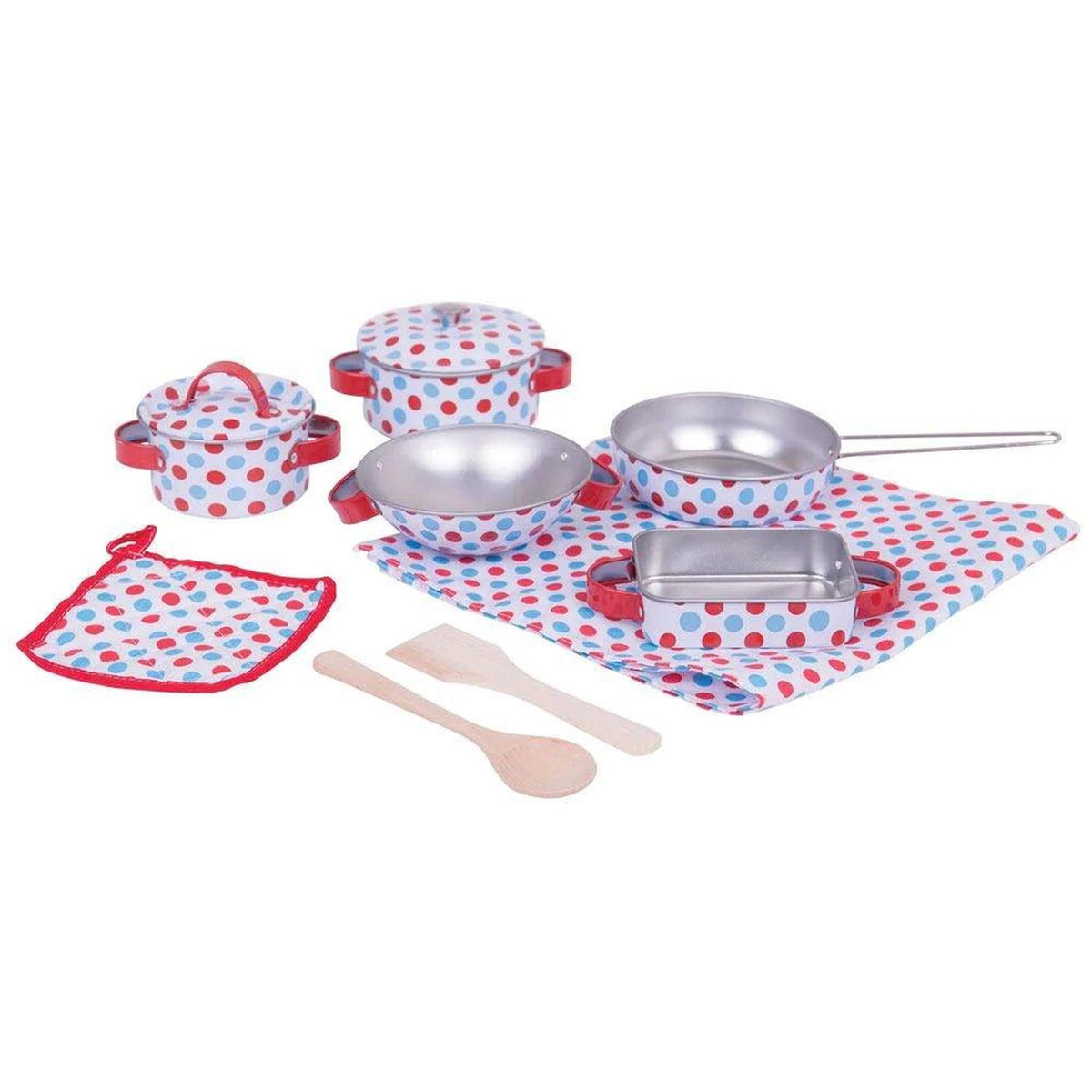 Bigjigs Spotted Kitchenware set