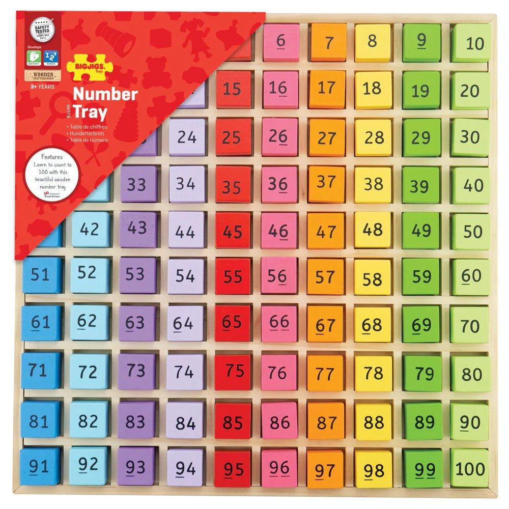 Bigjigs Wooden Number Tray
