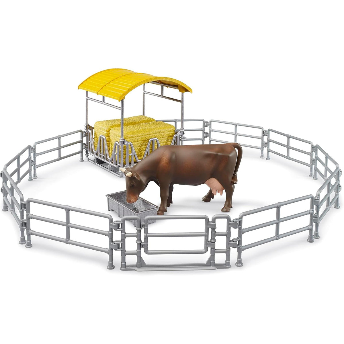 Bruder bWorld 62612 Hay Rack with Fences, Trough & Cow