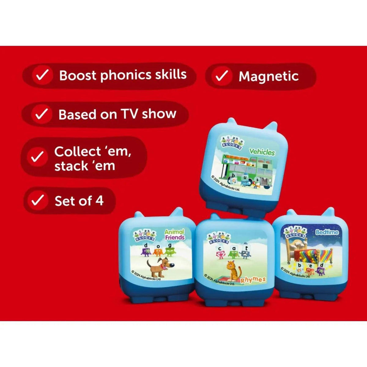 Clever Pocket Tonies: Blue Zoo Alphablocks 4 pack