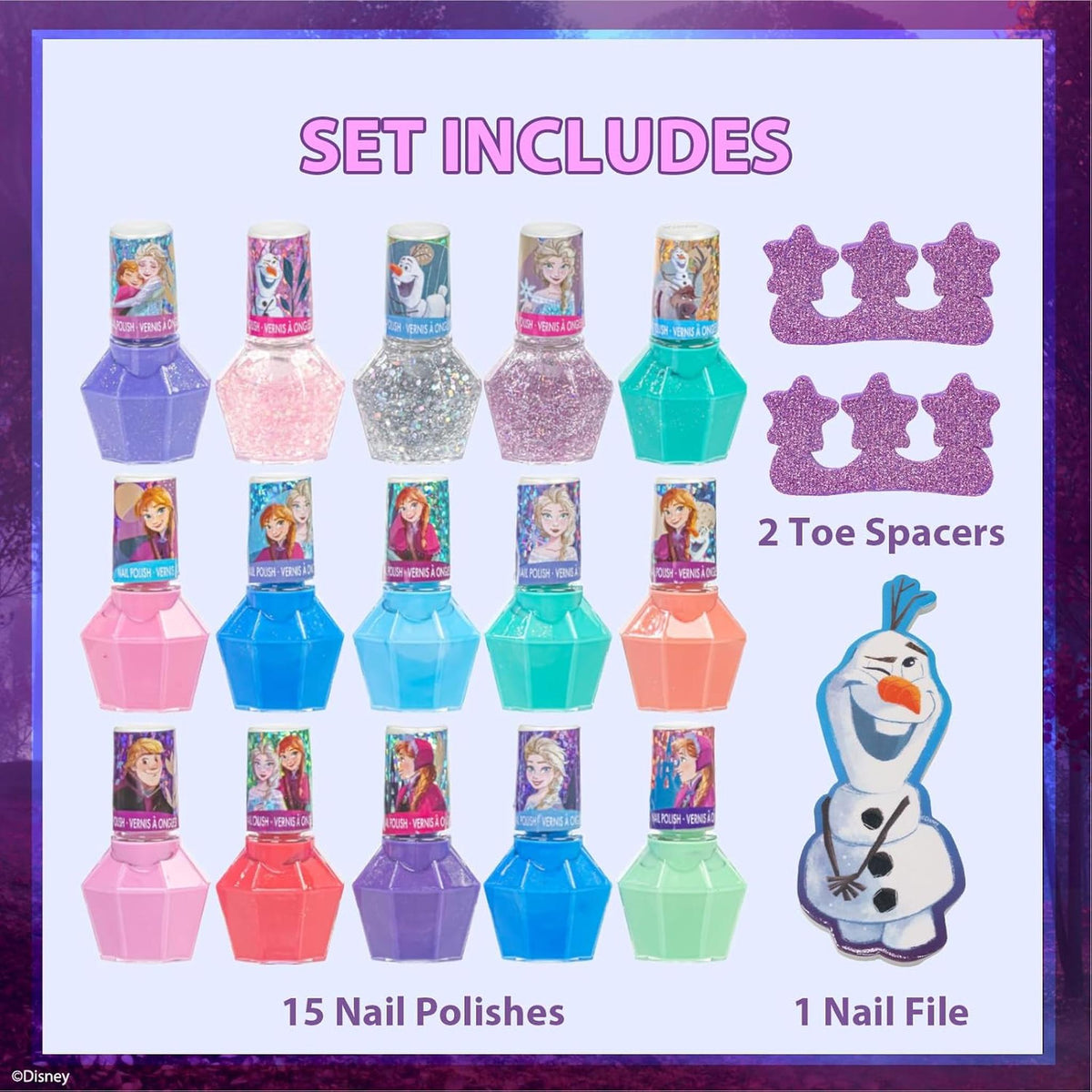 Disney Frozen 15-Pack Nail Polish Set