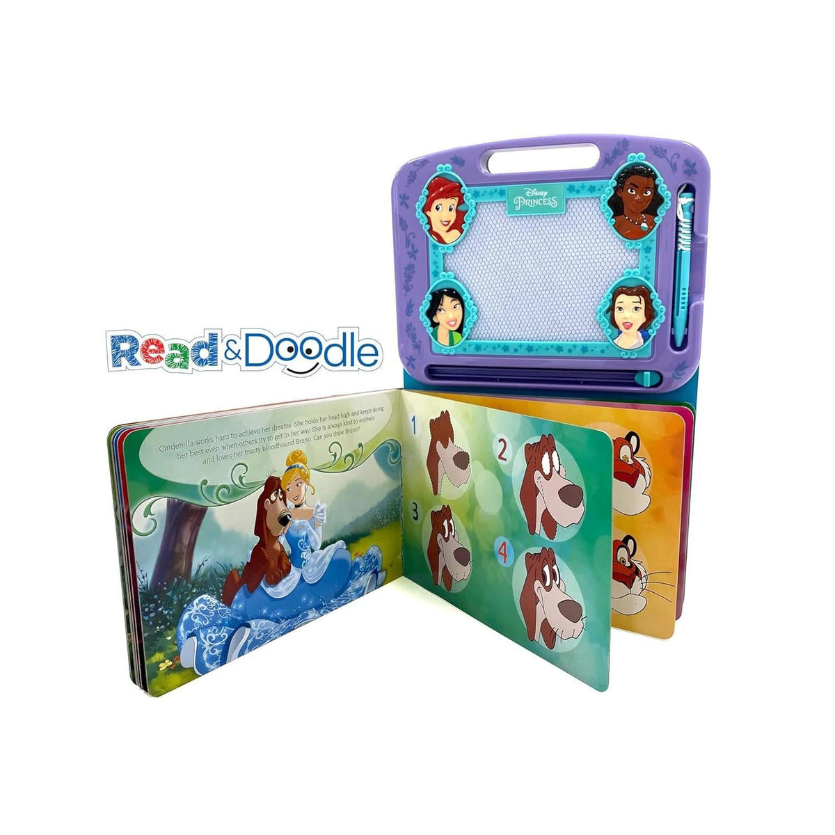 Disney Princess Activity Story Book with Magnetic Drawing Pad