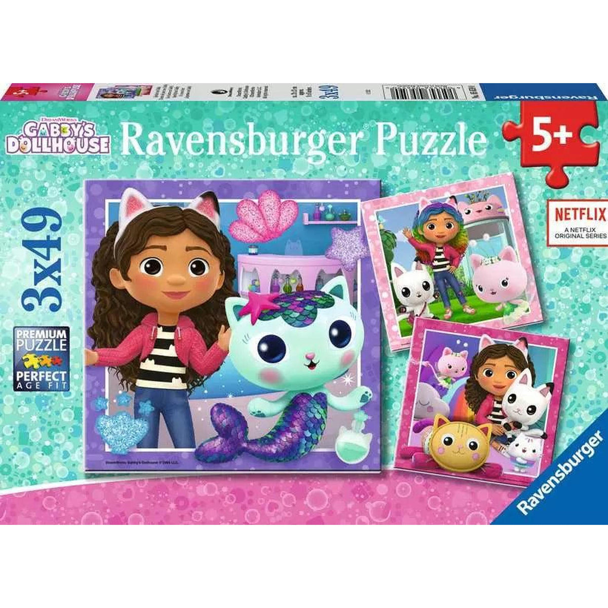 Gabby's Dollhouse 3x49-piece Puzzles