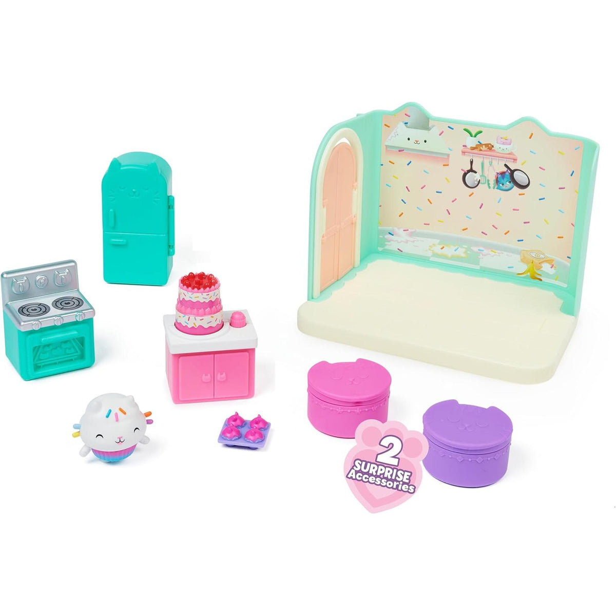 Gabby's Dollhouse Bakey with Cakey Kitchen Playset