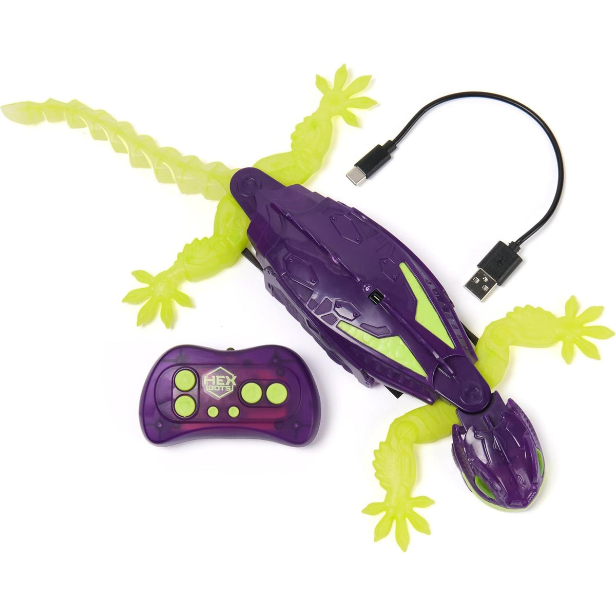 HexBots Glow-in-the-Dark RC Wall Crawler Gecko