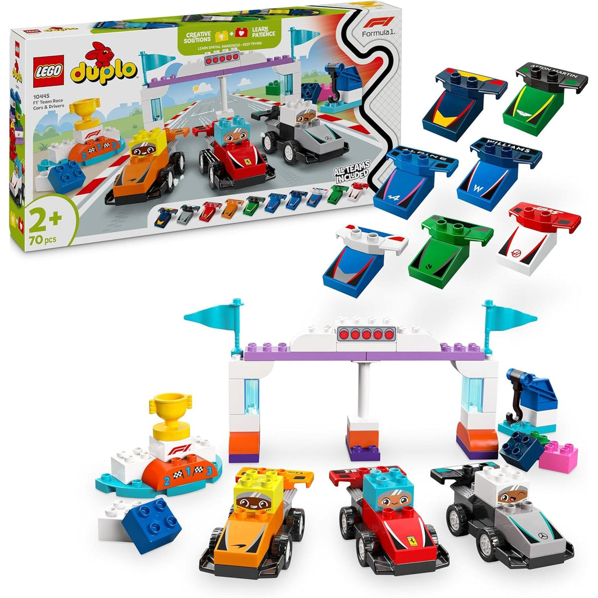 LEGO 10445 DUPLO F1 Team Race Cars & Drivers