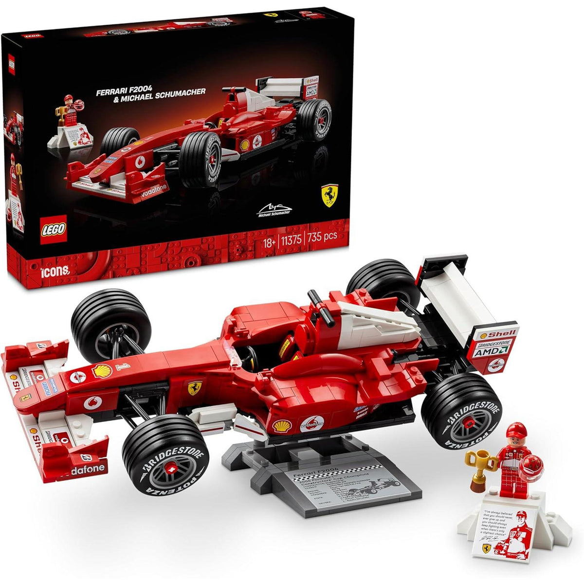 LEGO 11375 Icons Ferrari F2004 & Michael Schumacher