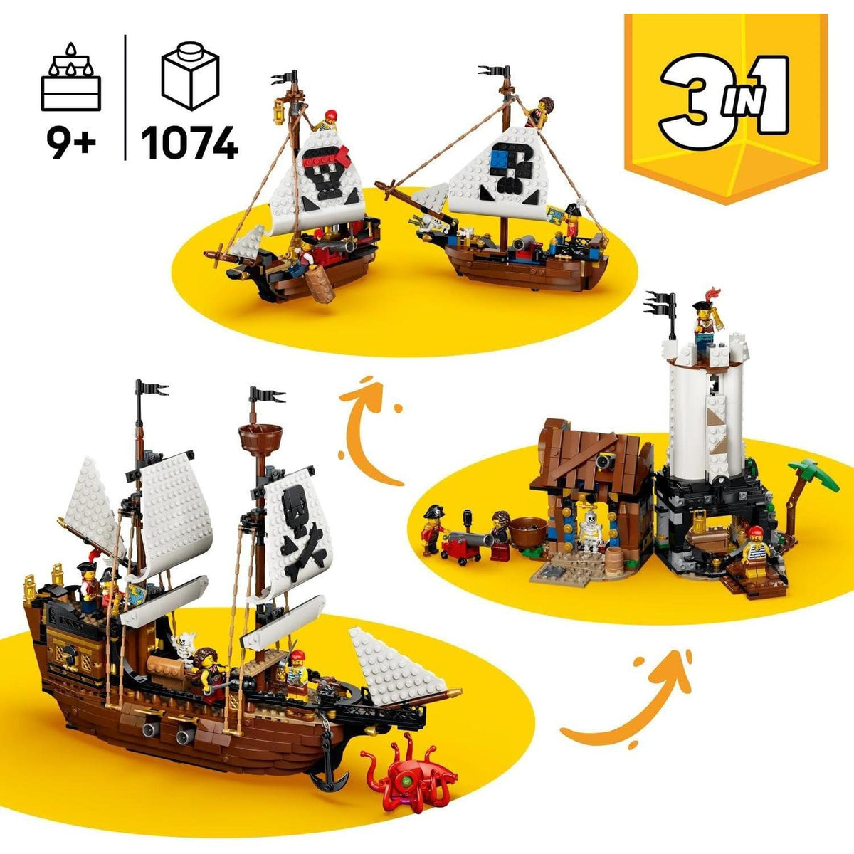 LEGO 31387 Creator 3-in-1 Iconic Pirate Ship