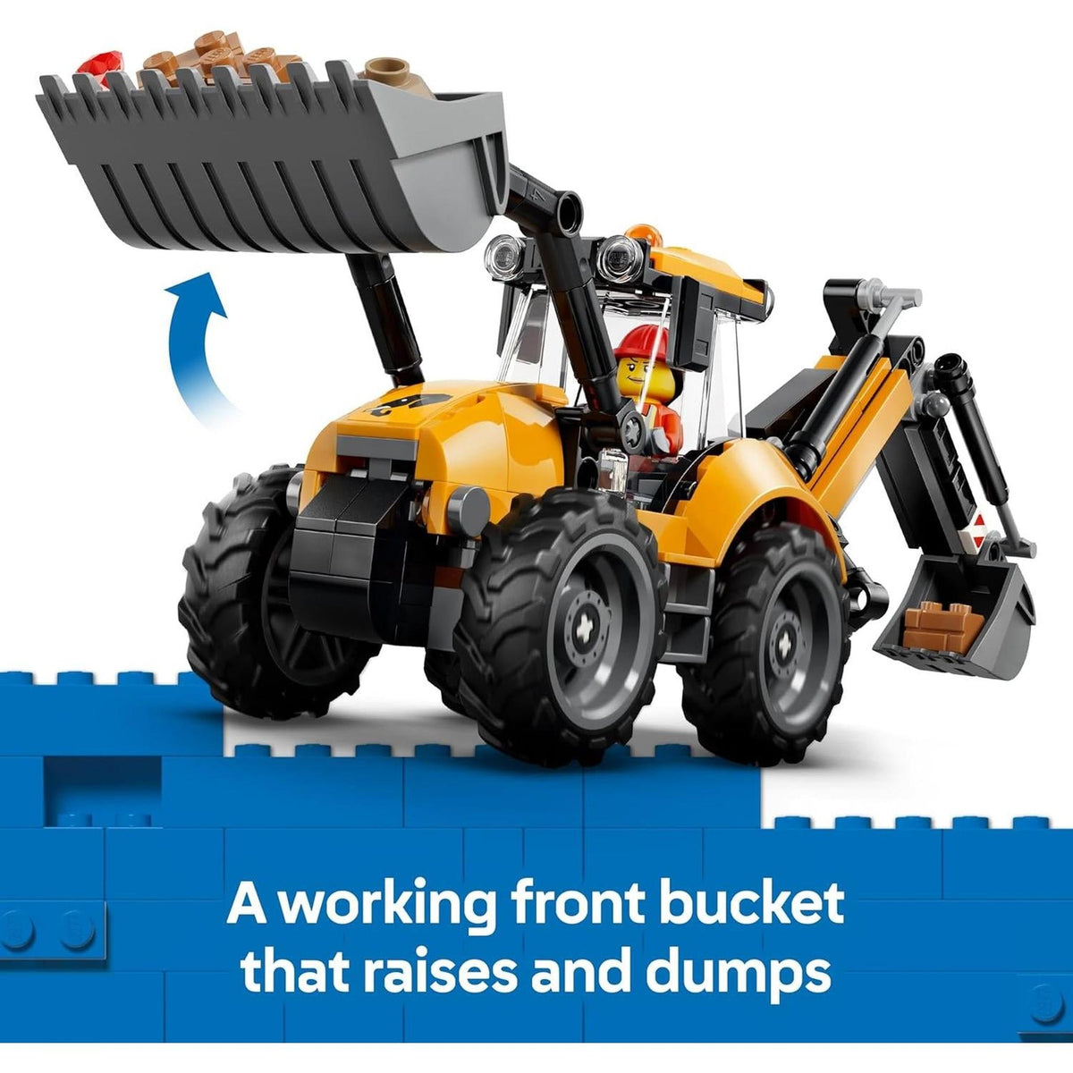LEGO 60480 City Yellow Backhoe Loader