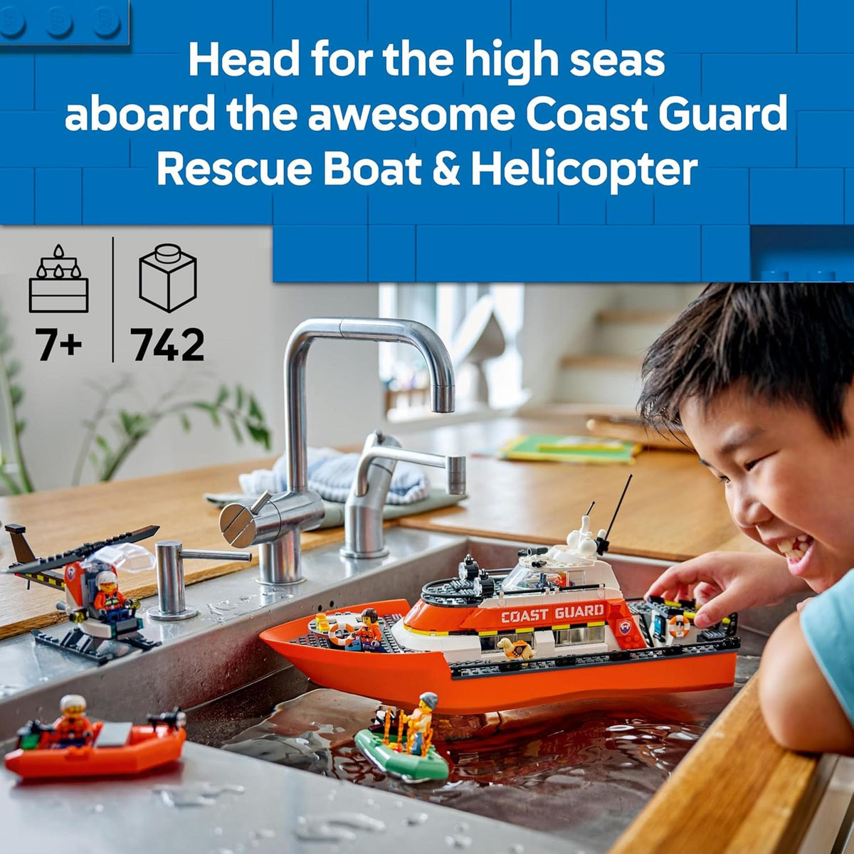 LEGO 60504 City Coast Guard Rescue Boat & Helicopter