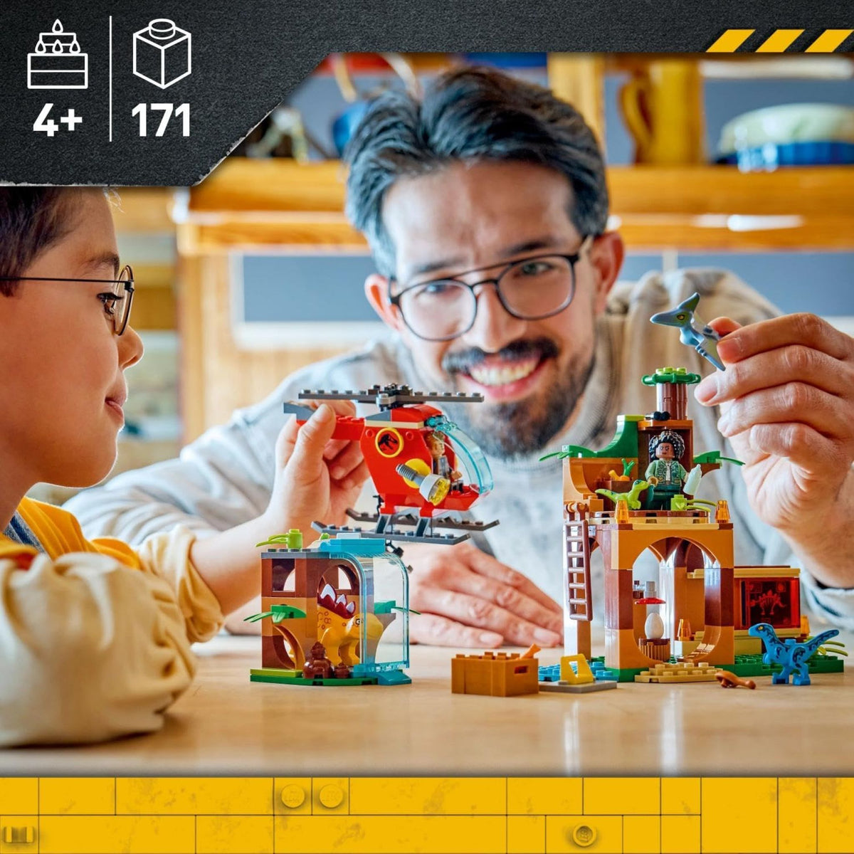 LEGO 77981 Jurassic World Velociraptor, Stegosaurus & Pteranodon Rescue