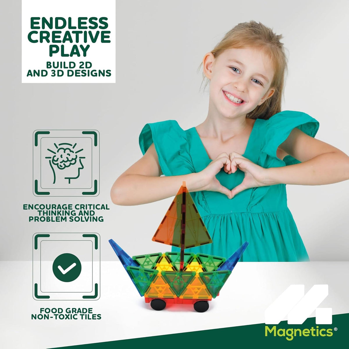 Magnetic Tiles Set 70-pcs