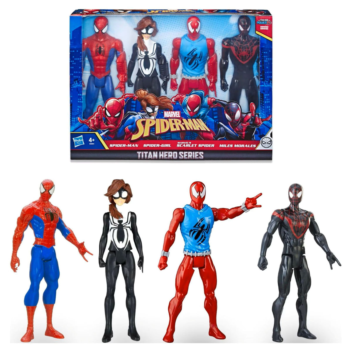 Marvel Spiderman Titan Hero Series Action Figures - Spider-Man 4 Pack
