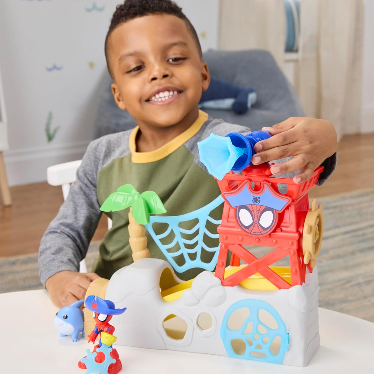 Marvel Spidey and his Amazing Friends Water-Webs Spidey Island Playset