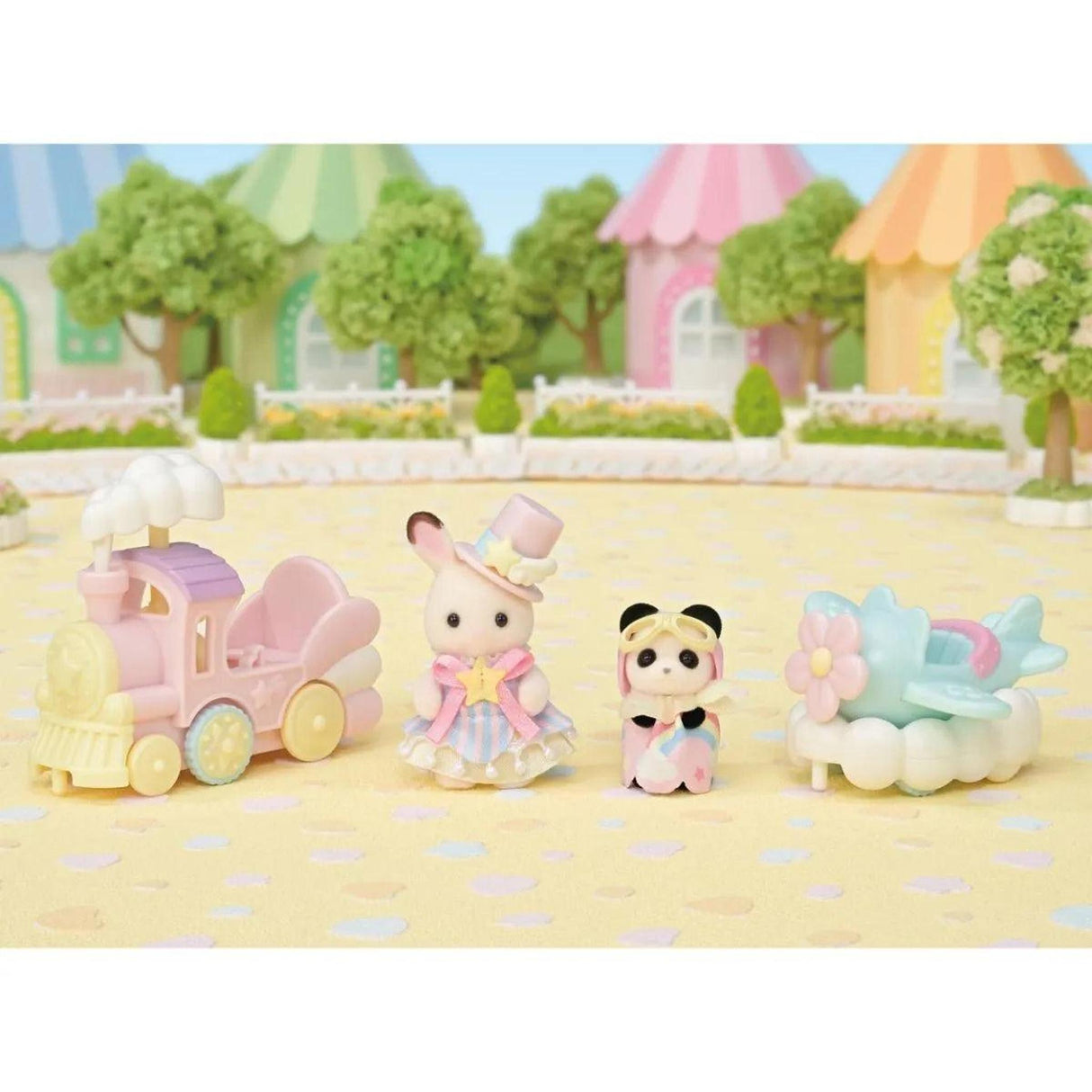 Sylvanian Families Amusement Park Ride Set - Plane & Train