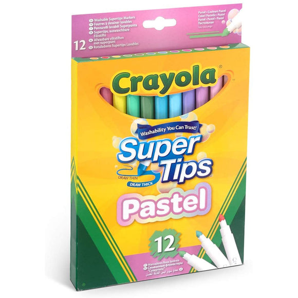 Crayola 12 Pastel Supertips - McGreevy's Toys Direct