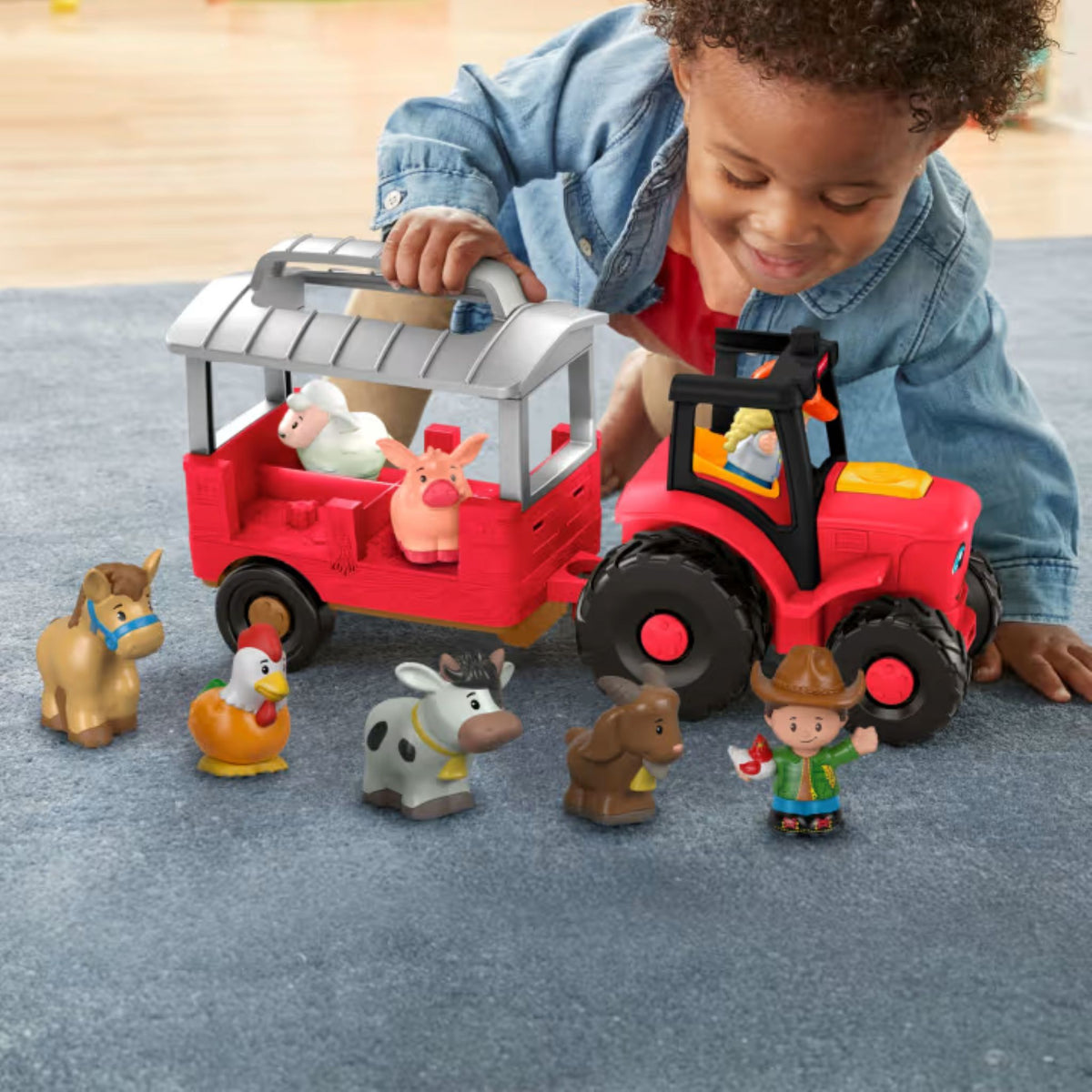 Fisher-Price Little People Caring For Animals Tractor Gift Set