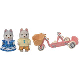 Sylvanian Families Tandem Cycling Set Husky Brother & Sister - McGreevy's Toys Direct