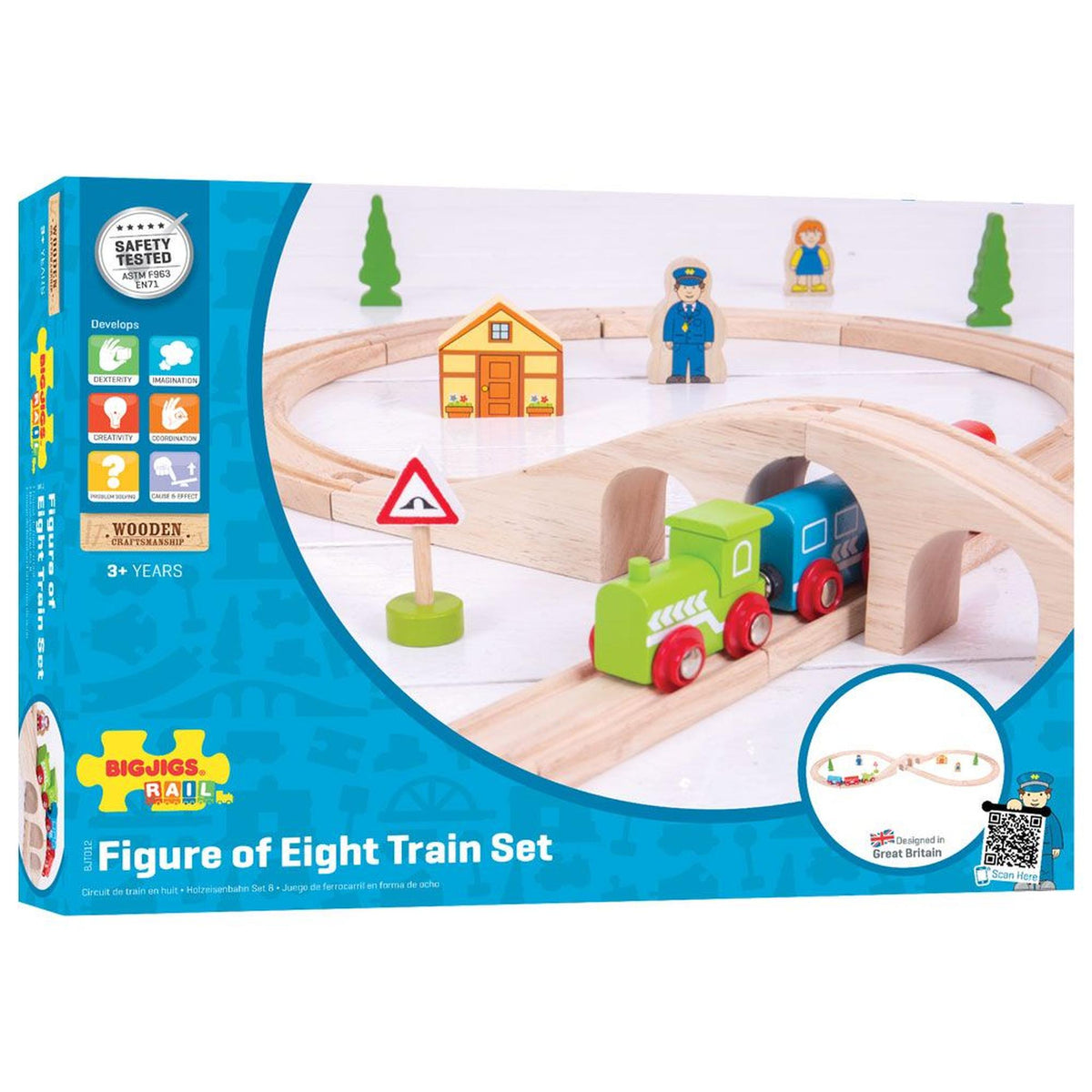 Bigjigs Wooden Figure of Eight Train Set