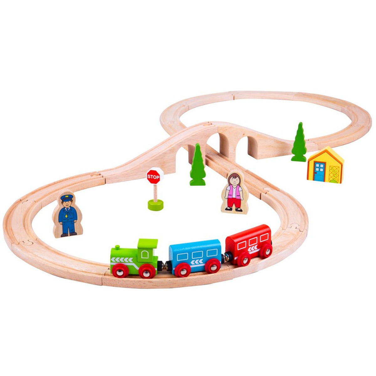 Bigjigs Wooden Figure of Eight Train Set