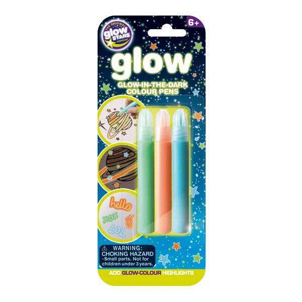 Glow in the Dark Colour Pens 3 Pack