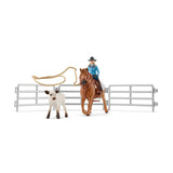 Schleich 42577 Cowgirl Team Roping Fun - McGreevy's Toys Direct