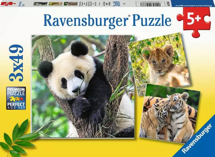 Wildlife 3x49-piece Puzzles