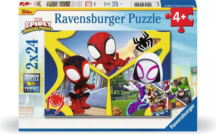 Spidey and his Amazing Friends: 2 x 24-piece Puzzles