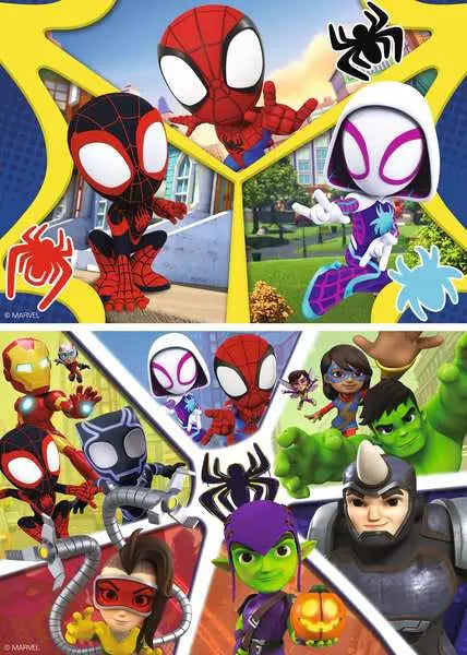 Spidey and his Amazing Friends: 2 x 24-piece Puzzles