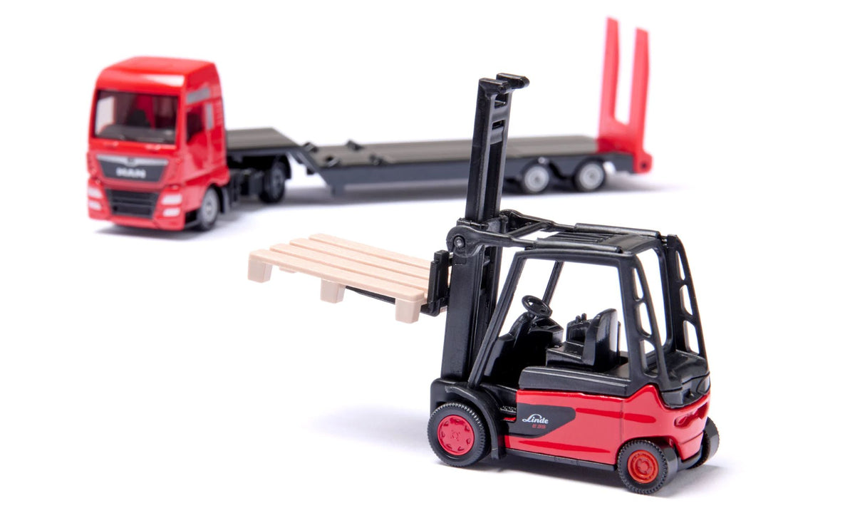 Siku MAN truck with Linde forklift 1:87 Scale
