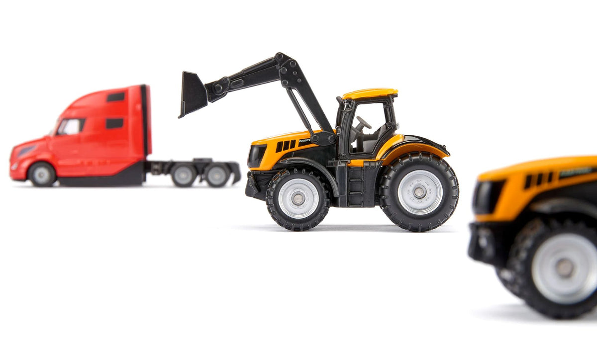 Siku Volvo Truck with 2 JCB Tractors 1:87 Scale