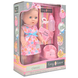 Tiny Tears 15" (38cm) Classic Crying and Wetting Doll Pink Dress - White