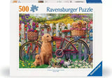 Cute Dogs in the Garden 500-piece Puzzle