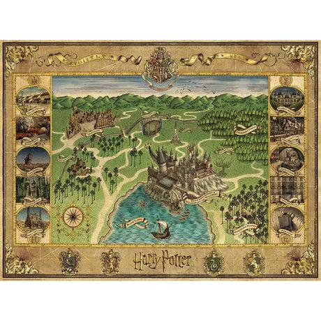 Harry Potter: Hogwarts Map 1500-piece Puzzle